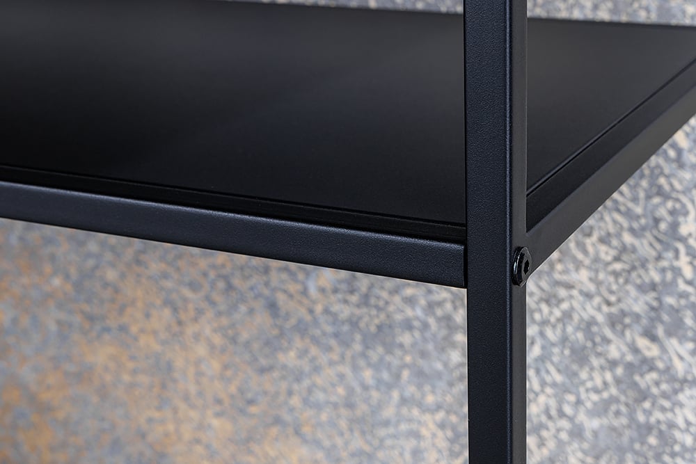 Elegante Konsole mit Ablage ACERO 100cm schwarz Metall