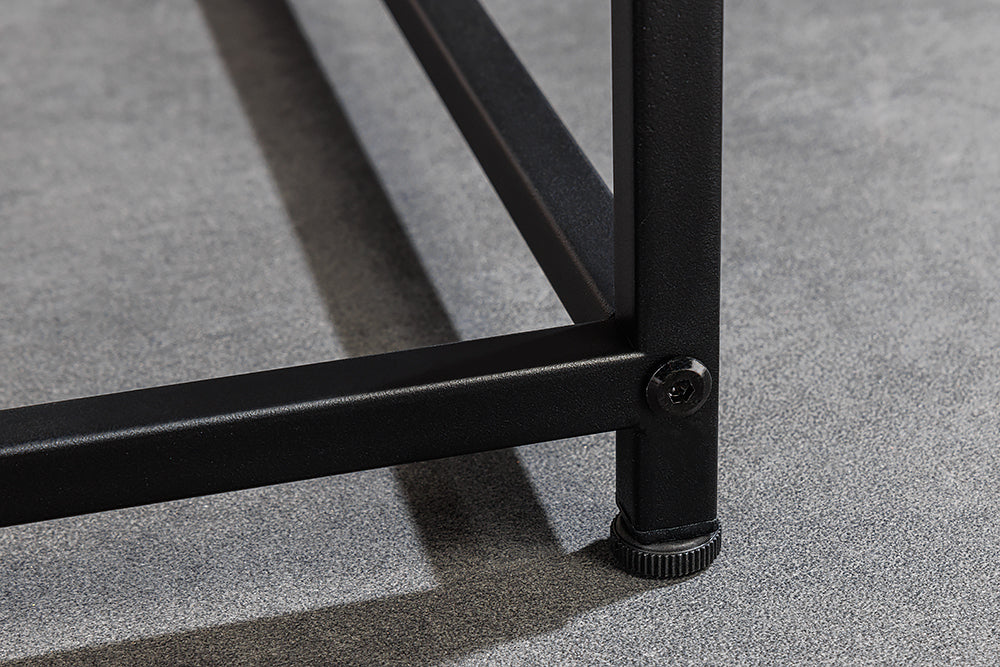Elegante Konsole mit Ablage ACERO 100cm schwarz Metall