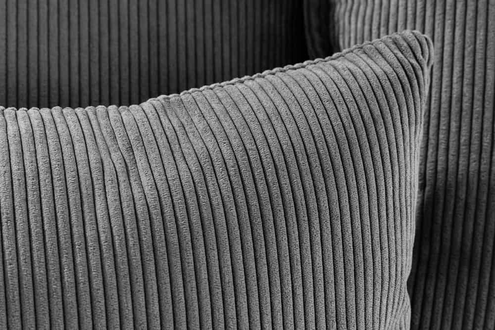 Hussensofa 3-Sitzer PARADISO 200cm Cord grau Federkern