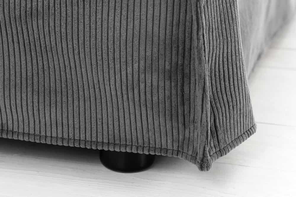 Hussensofa 3-Sitzer PARADISO 200cm Cord grau Federkern