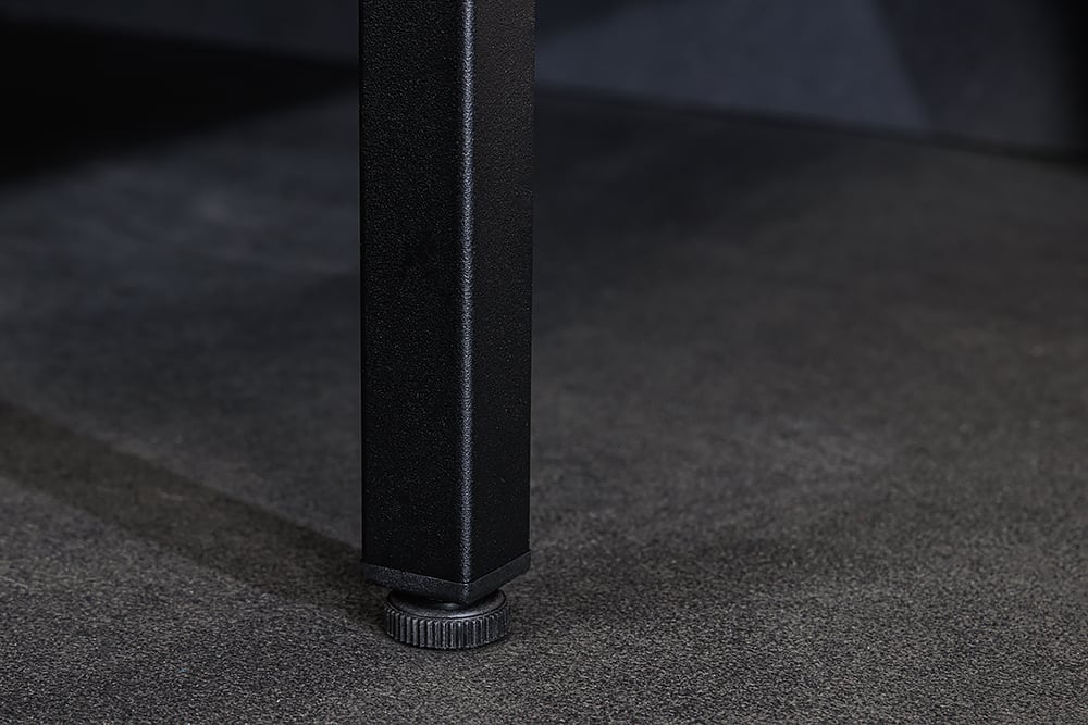 Moderner Vitrinen-Schrank TRIADO 160cm schwarz Metall Riffelglas