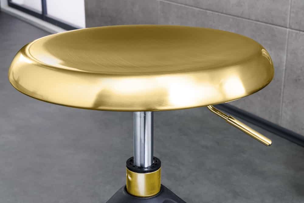 Urbaner Barhocker FABRICA gold schwarz höhenverstellbar Metall