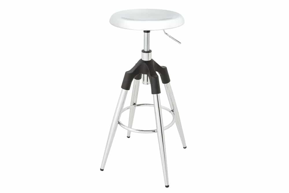 Urbaner Barhocker FABRICA Chrom silber höhenverstellbar Metall