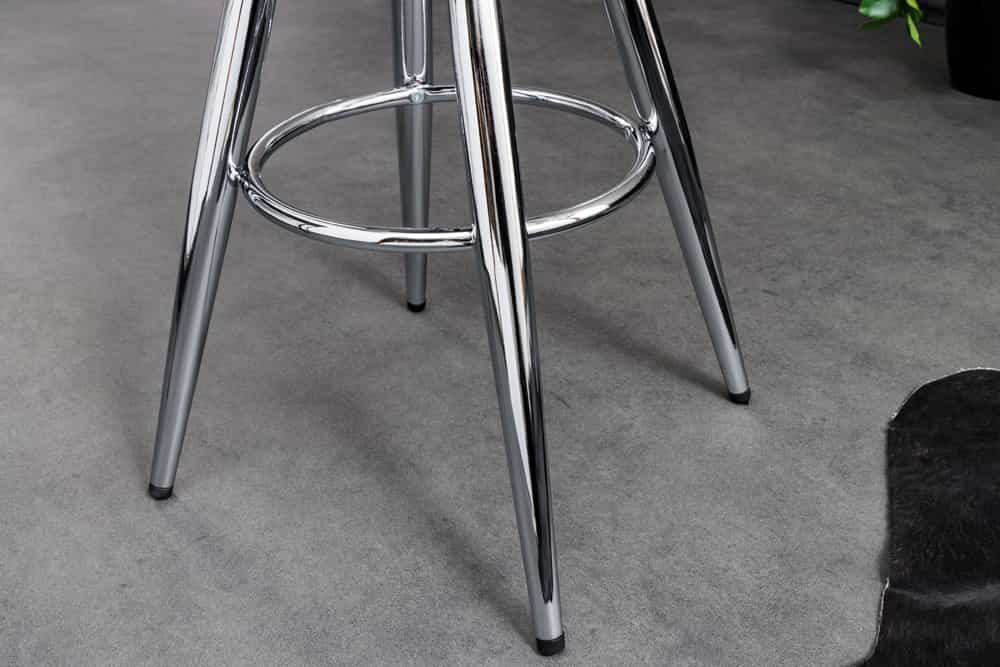 Urbaner Barhocker FABRICA Chrom silber höhenverstellbar Metall
