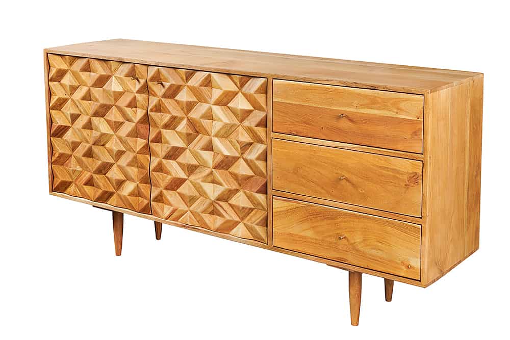 Dekoratives Sideboard MOSAICO 145cm Akazie Kommode