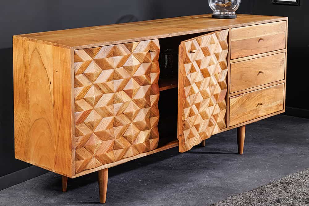 Dekoratives Sideboard MOSAICO 145cm Akazie Kommode
