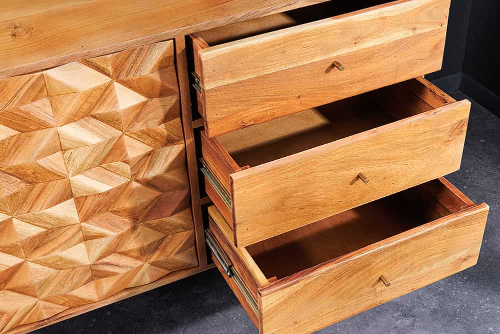 Dekoratives Sideboard MOSAICO 145cm Akazie Kommode