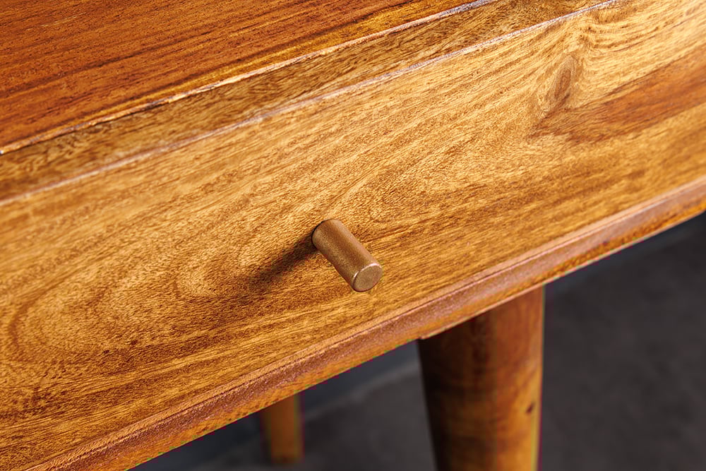 Design Konsolentisch BELLEZA 110cm natural Sheesham Schreibtisch