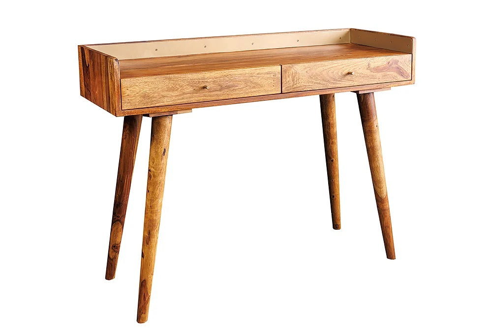 Design Konsolentisch BELLEZA 110cm natural Sheesham Schreibtisch