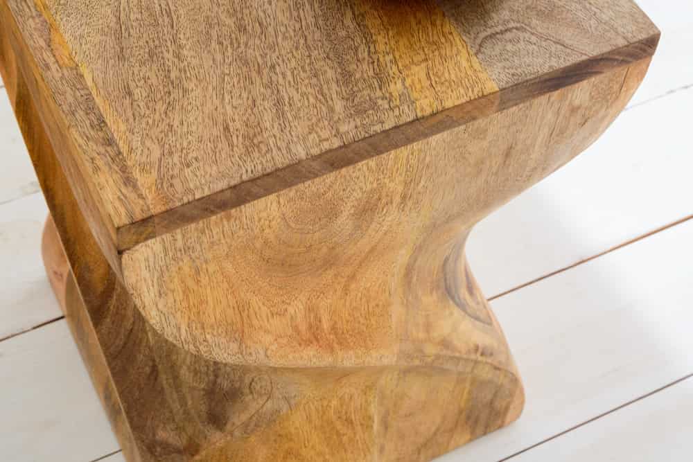 Beistelltisch BELFAST 45cm Mangoholz Hocker natur Handarbeit