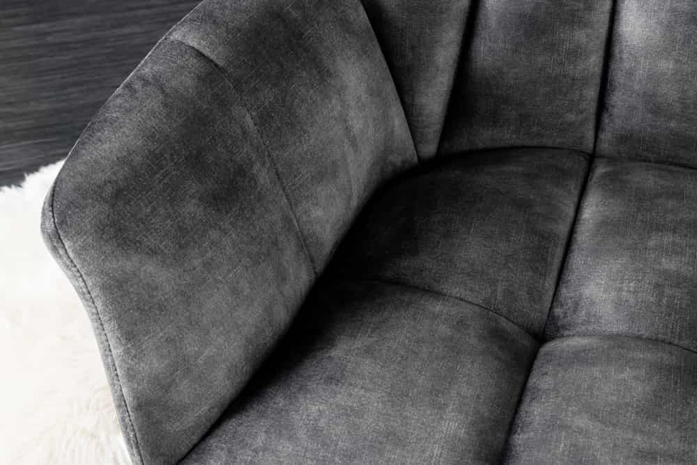 Moderne Sitzbank LYON 165cm mit Lehnen grau Metallgestell schwarz