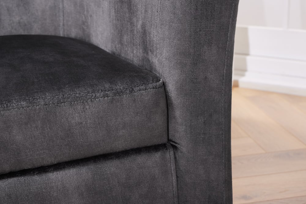 Bequemer Cocktail-Sessel POLTRONA Samt dunkelgrau