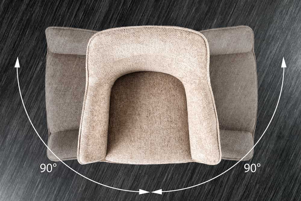Eleganter Drehstuhl FLORENZ champagner beige Strukturstoff