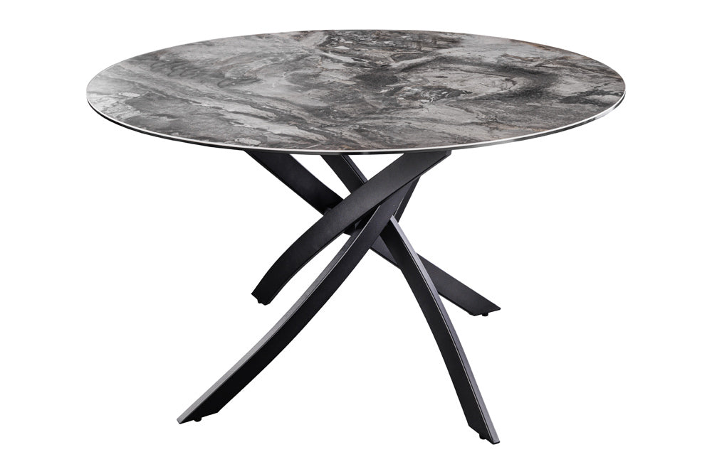 Design Esstisch AMICA 120cm taupe Marmor-Optik Keramik