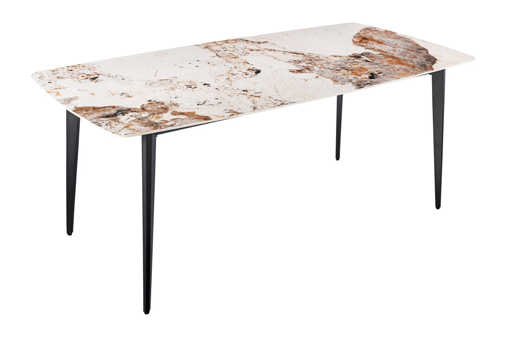 Eleganter Esstisch VENEZIA 180cm weiss Marmor-Optik Keramik