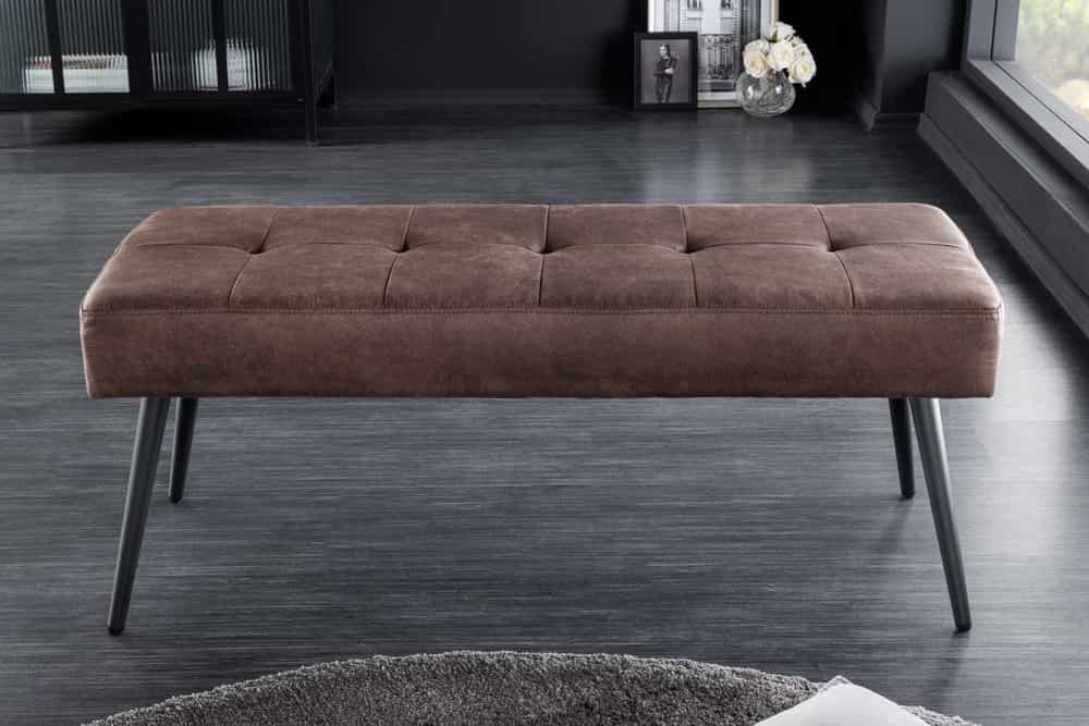Moderne Polsterbank BELLE 100cm braun Mikrofaser Interieur-Tipp