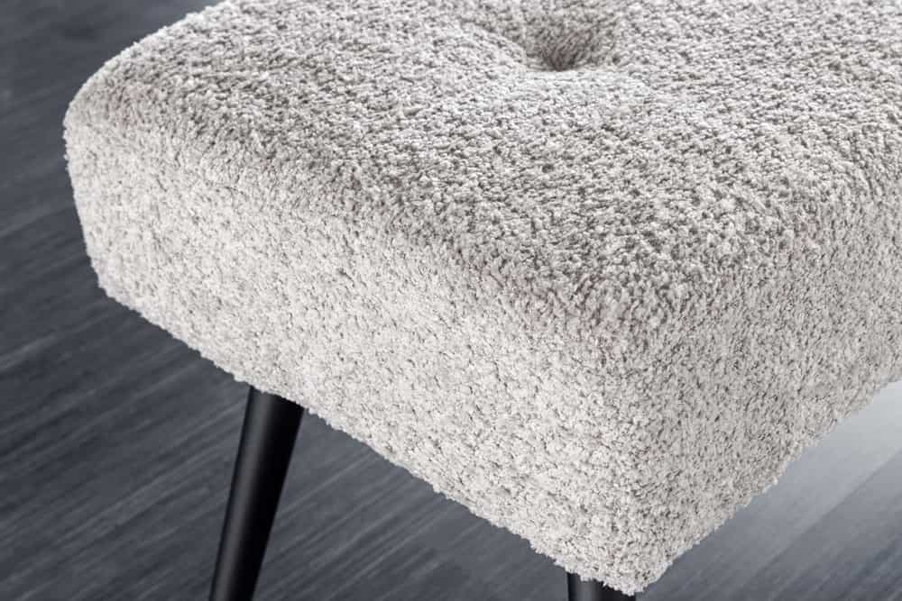 Moderne Sitzbank BELLE 100cm champagner Bouclé Interieur-Tipp