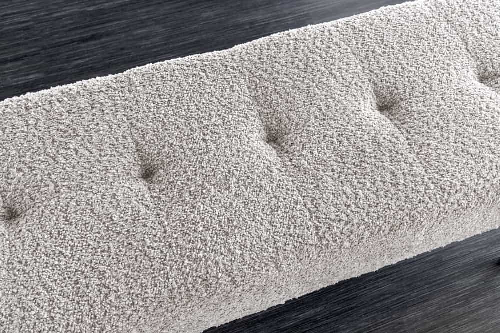 Moderne Sitzbank BELLE 100cm champagner Bouclé Interieur-Tipp