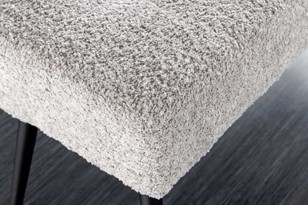 Moderne Sitzbank BELLE 100cm champagner Bouclé Interieur-Tipp