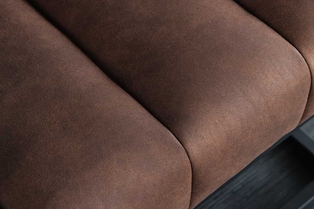 Design Sitzbank BELLE ca.110cm vintage braun Mikrofaser Interieur