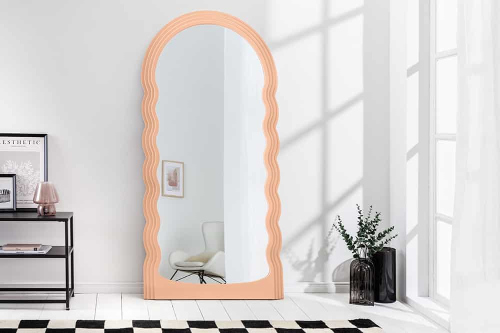 Extravaganter Rundbogen Design Spiegel 160x80cm FORMOSA apricot