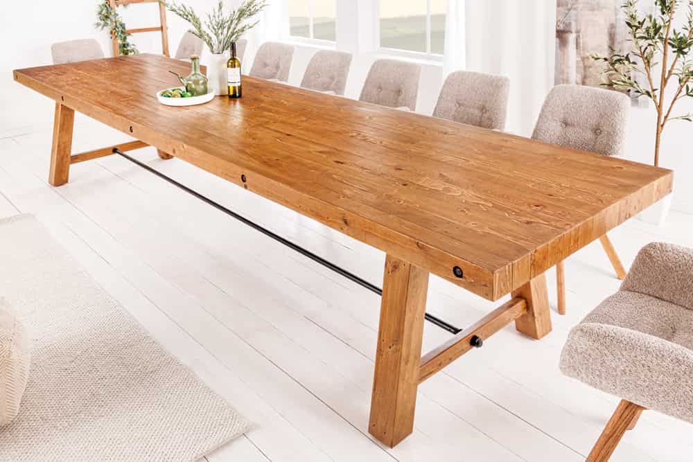 Massiver Esstisch DOMAINE 400cm natur recyceltes Pinienholz