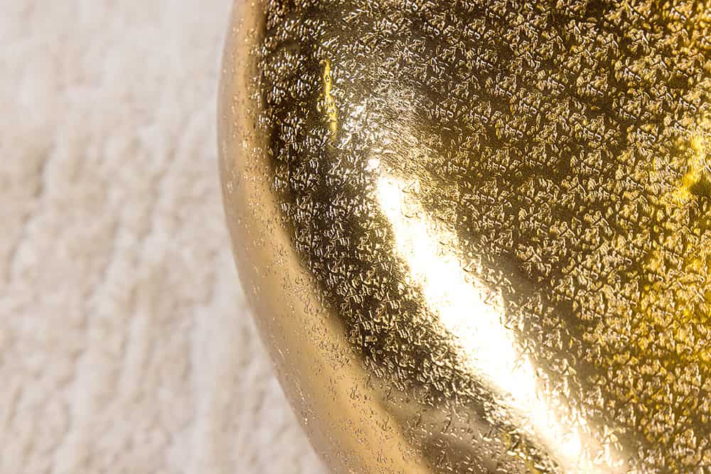 Design Couchtisch MARTELLO 75cm gold Metall Hammerschlag
