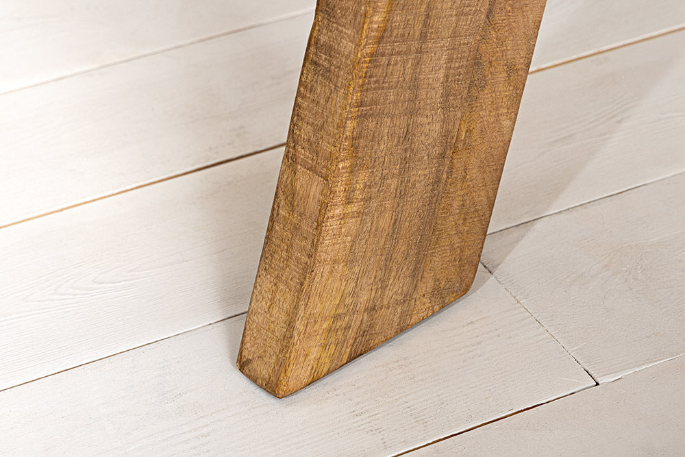 Runder Massivholz Esstisch GALAXY 140cm rund Mangoholz braun