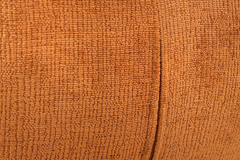 Retro Drehstuhl UNICO rost-braun Chenille schwarzes Metallgestell