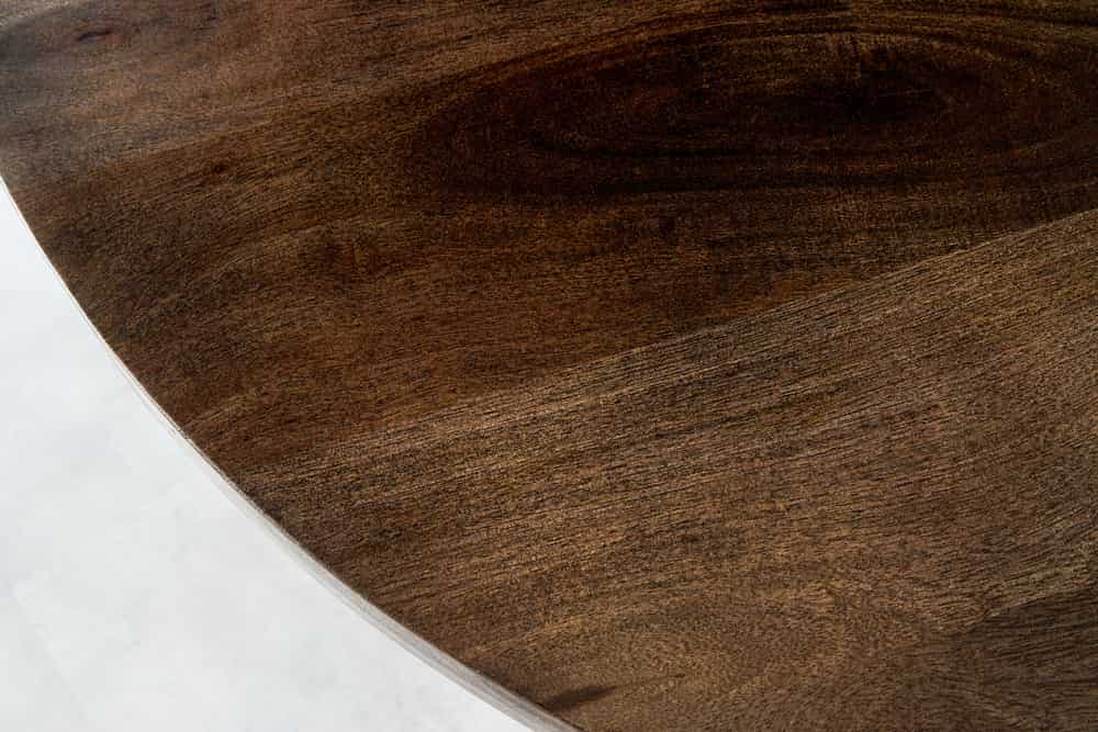 Runder Massivholz Esstisch ARTE 120cm taupe Mangoholz Esszimmerl