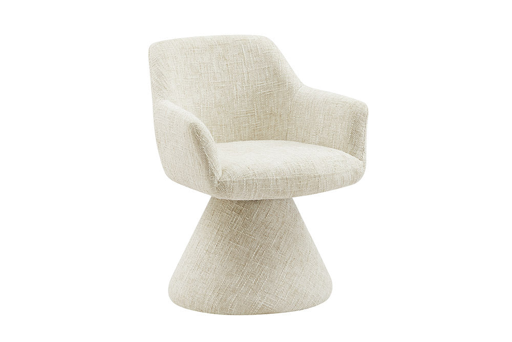 Komfortstuhl mit Drehfunktion BIENTO beige Chenille 180° Auto-Return