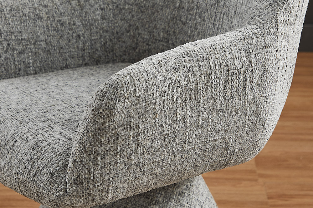 Komfortstuhl mit Drehfunktion BIENTO grau Chenille 180° Auto-Return