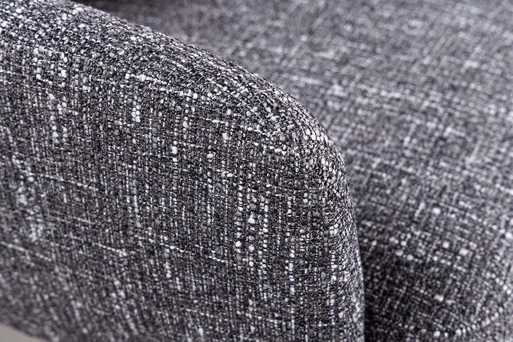 Drehbarer Stuhl CHARLES grau Strukturstoff Eichenholz