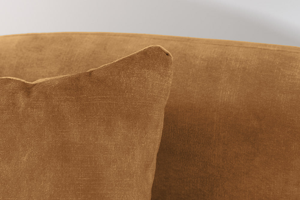Design Sofa ARCO senfgelb 2-Sitzer Couch Samt 180 cm Federkern