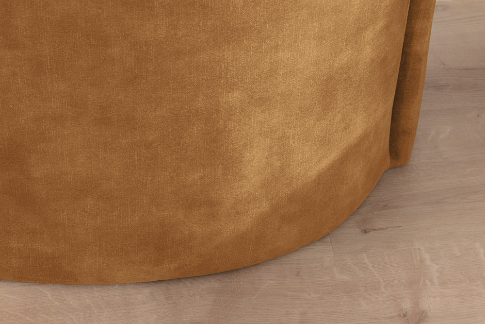 Design Sofa ARCO senfgelb 2-Sitzer Couch Samt 180 cm Federkern