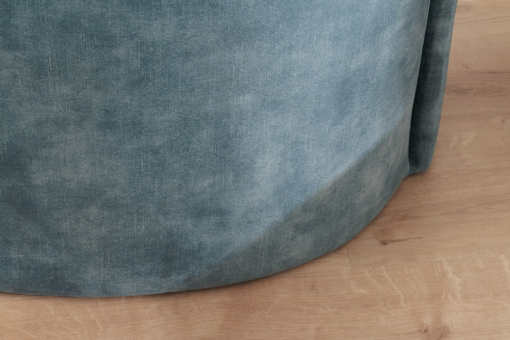 Design Sofa ARCO petrol 2-Sitzer Couch Samt 180 cm Federkern