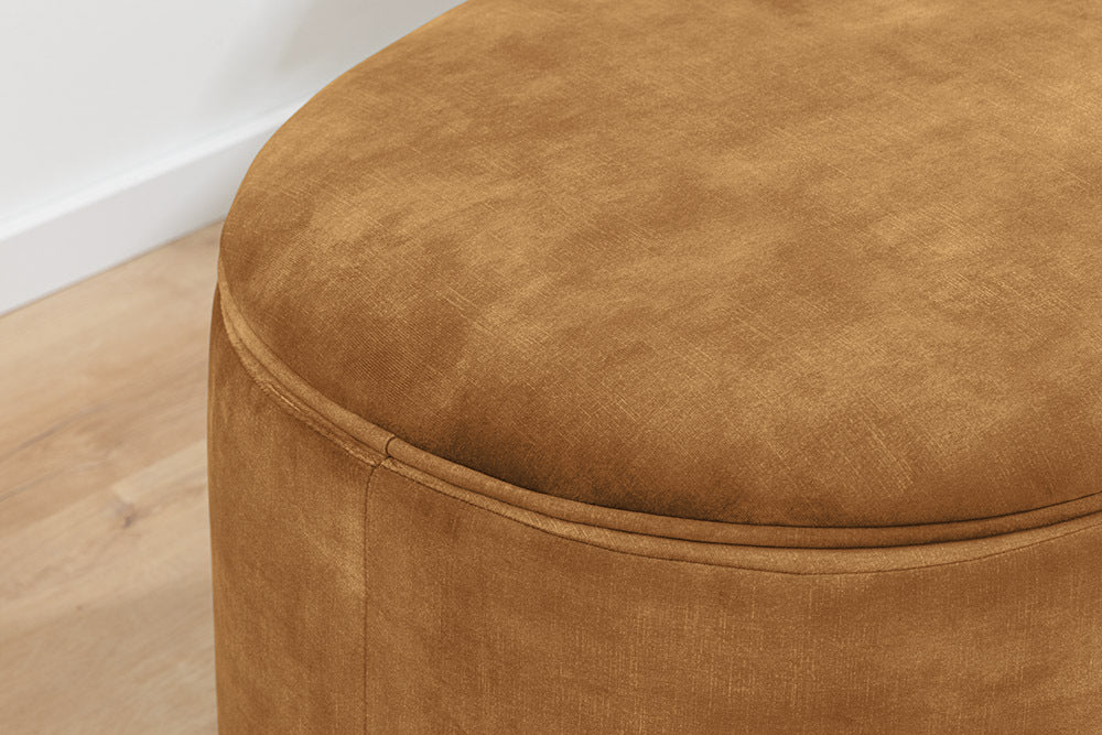 Design Polsterbank ARCO 120cm senf-gelb Samt Sitzbank Stauraum