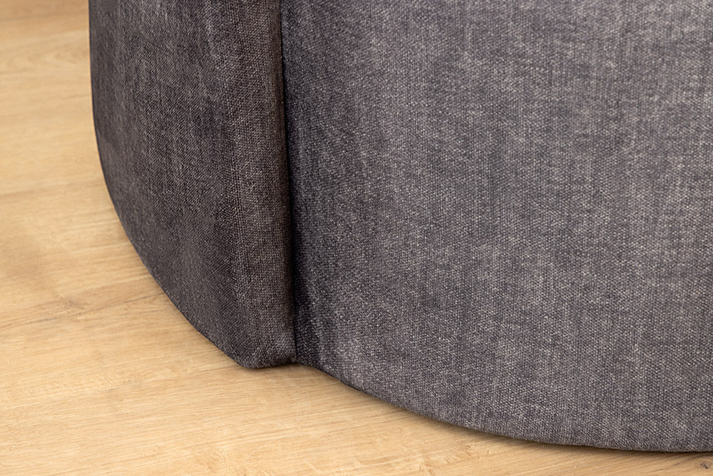 Design Sofa ARCO grau 2-Sitzer Couch Samt 180 cm Federkern