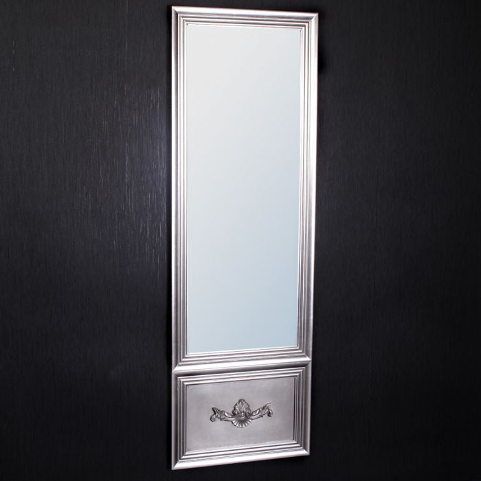 Barock Spiegel IMPRESS silber 180x60cm Holzrahmen