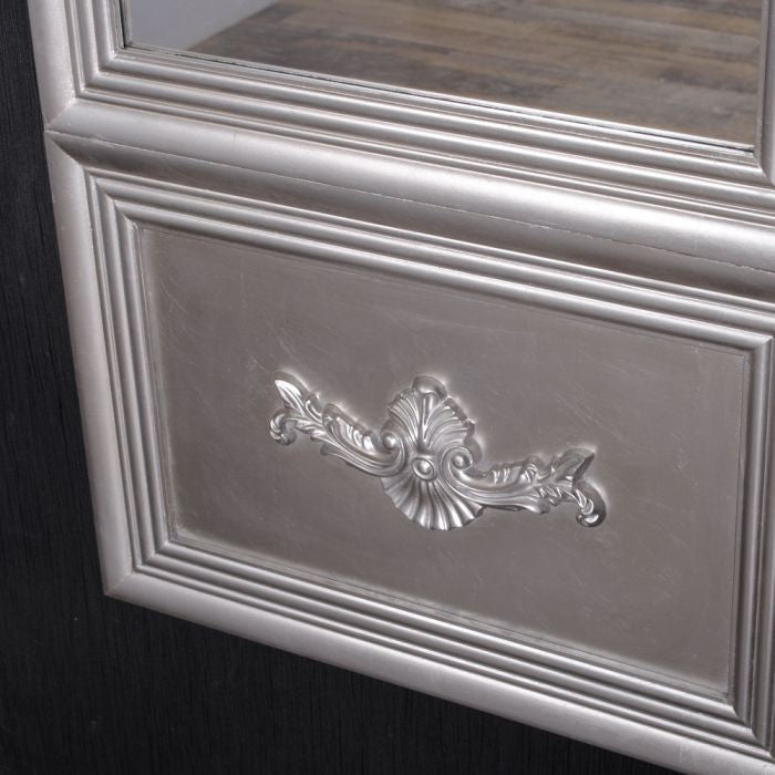 Barock Spiegel IMPRESS silber 180x60cm Holzrahmen