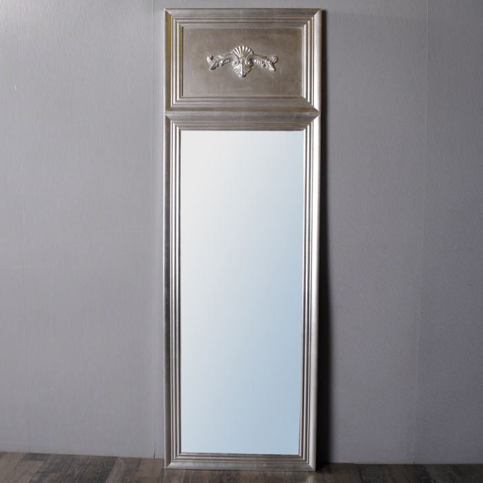 Barock Spiegel IMPRESS silber 180x60cm Holzrahmen