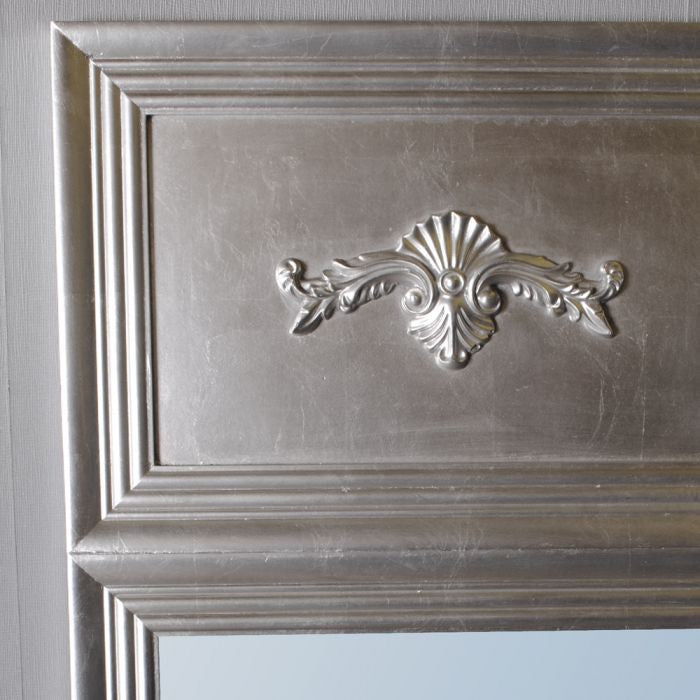 Barock Spiegel IMPRESS silber 180x60cm Holzrahmen