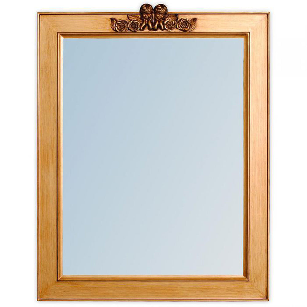 Spiegel ANGELO mit Engel-Ornament gold/bronze 78x60cm