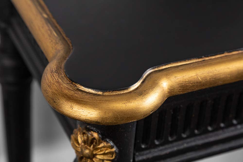 Barocker Konsolentisch KINGDOM 125cm schwarz gold