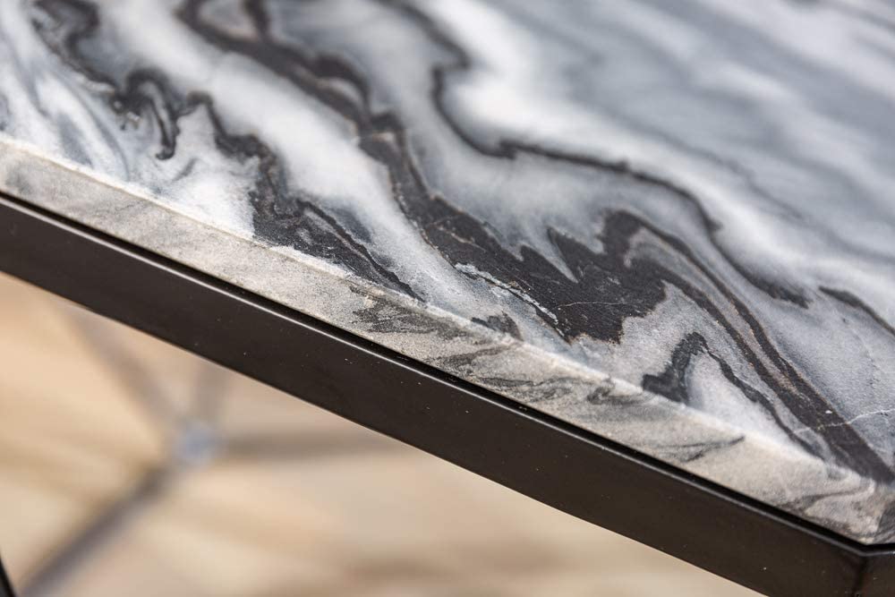 Exklusiver Couchtisch BIJOUX ca.70cm grau Marmor