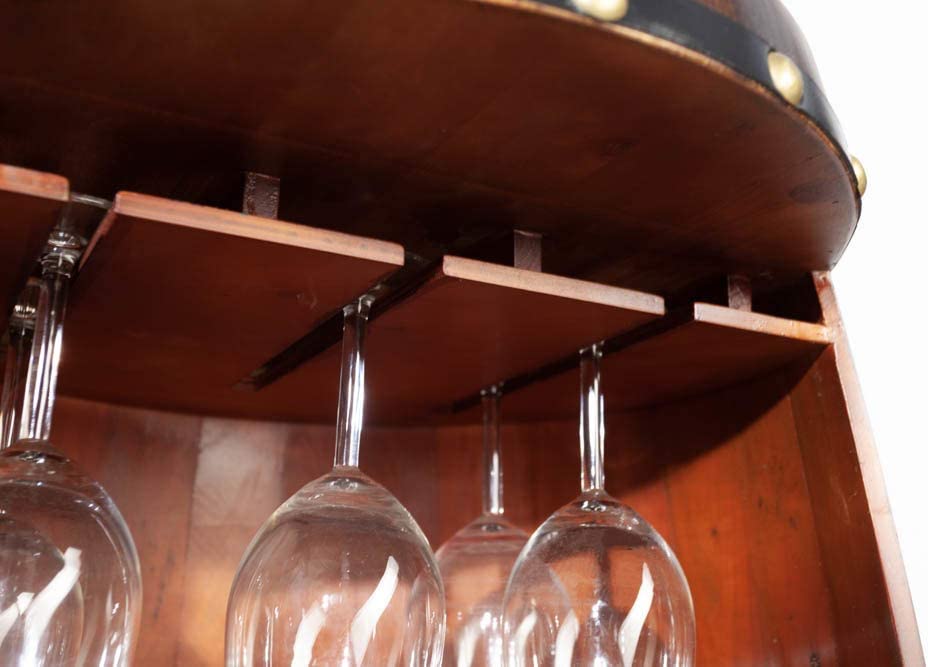 Flaschenregal BOTELLA 97cm braun Weinfass Pienienholz