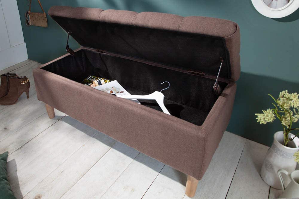 Elegante Truhenbank MODAN light-brown ca.100cm Stauraum