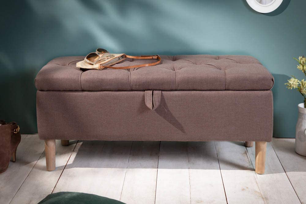 Elegante Truhenbank MODAN light-brown ca.100cm Stauraum