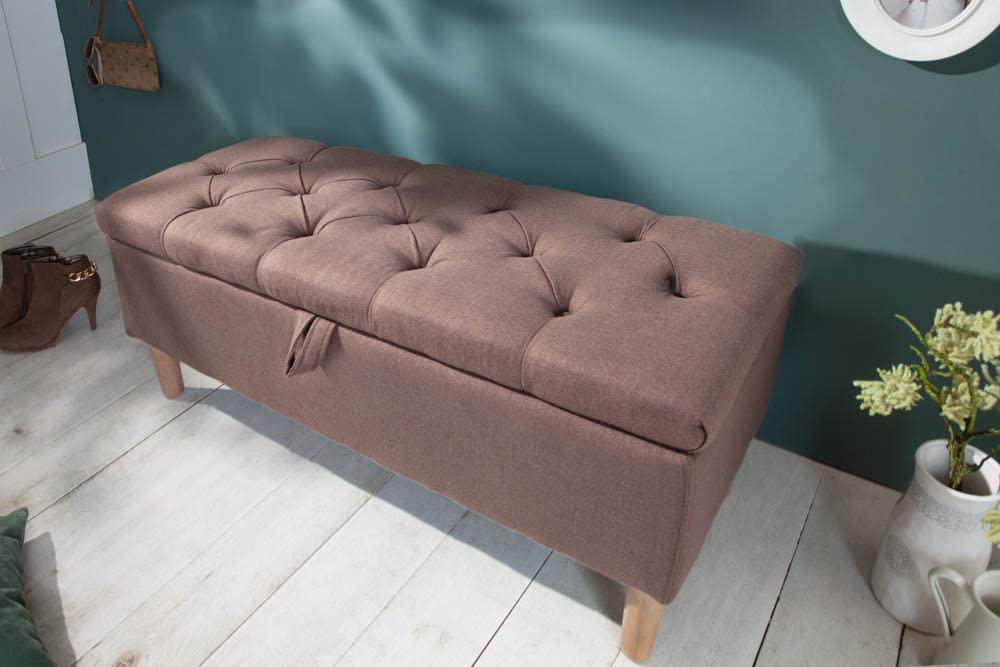 Elegante Truhenbank MODAN light-brown ca.100cm Stauraum