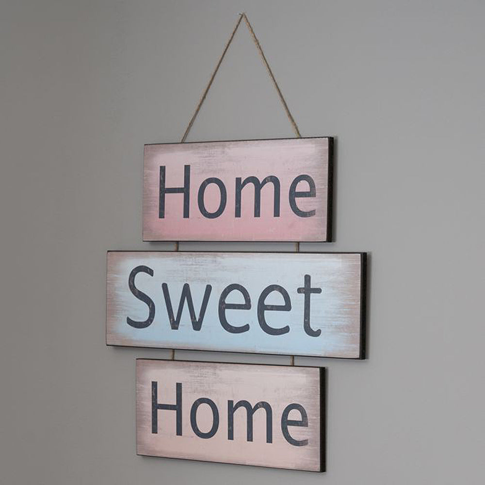 Antik Holzschild HOME SWEET HOME 3-teilig